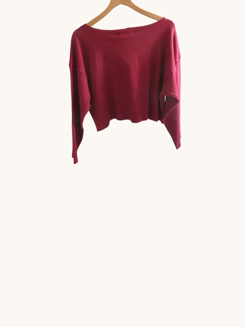 La Daydreamer - Solid Thermal Boatneck Long Sleeve Top, L/XL - NWT - Picture 3 of 9